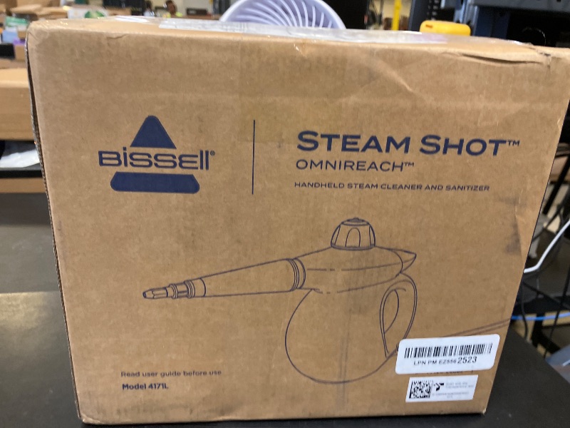 Photo 1 of BISSELL® Steam Shot™ OmniReach handheld portable steam cleaner for tile, grout, windows, bathrooms, kitchens, fabric steaming tool, includes 10 tools