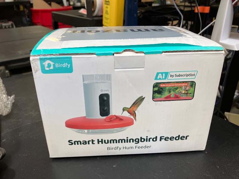 Photo 1 of Birdfy Hummingbird Feeder with Camera, Auto Record Bird Video, Instant Notification, Live View, Smart Hummingbird Feeders for Outdoors Hanging, Ant Bee Proof, 14oz, Easy to Clean, Gift for Bird Lovers