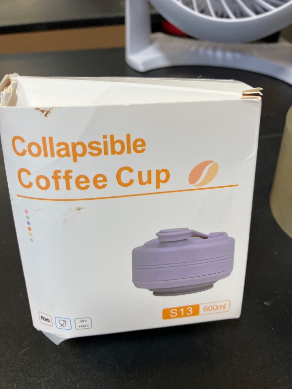 Photo 1 of CYNROFVEN Silicone Coffee Cup with Straw lid Collapsible Cups for Traveling 20oz Lightweight Folding Water Mug for Picnic Hicking Camping Climbing (Black)