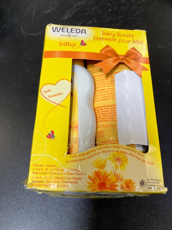 Photo 1 of Weleda Baby Calendula Body Lotion and Shampoo-Body Wash Bundle, 6.8 Fluid Ounce (Pack of 2), Plant Rich Baby Care with Calendula and Sweet Almond Oil