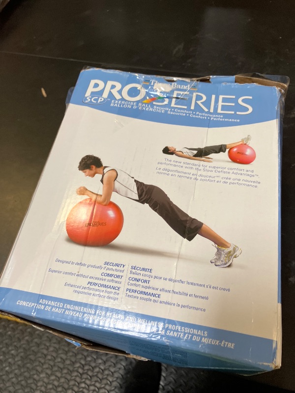 Photo 1 of THERABAND Exercise Ball, Professional Series Stability Ball with 65 cm Diameter for Athletes 5'7" to 6'1" Tall, Slow Deflate Fitness Ball for Improved Posture, Balance, Yoga, Pilates, Core, Green