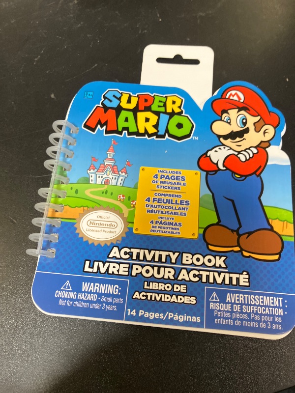 Photo 1 of Paper Sticker Activity Book - 6.75" x 5.4", 1 Count - Perfect for Kids Fun and Learning, Super Mario Brothers