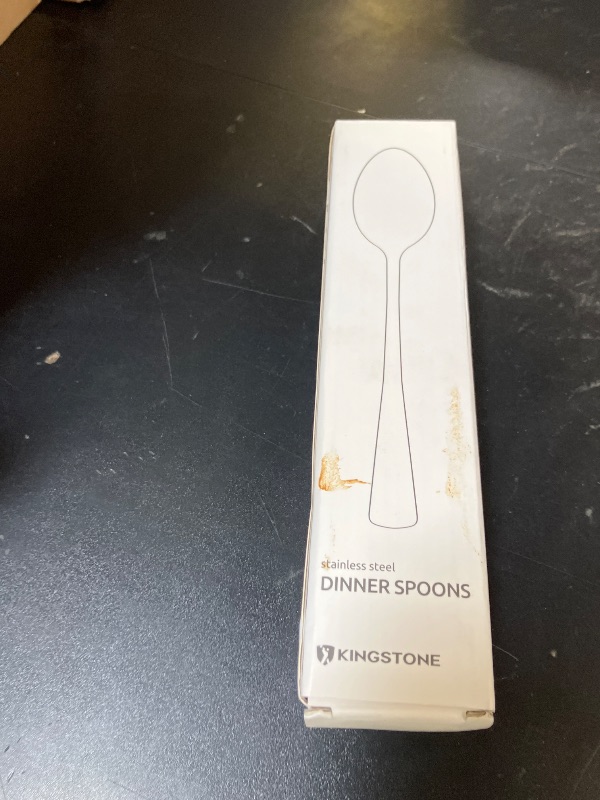 Photo 1 of KINGSTONE 4 Piece Dinner Spoon Set, 18/10 Stainless Steel Spoons, Silver Food Grade Table spoons of 4, Metal Spoons for Home, Kitchen, Weddings, Parties or Restaurant, Dishwasher Safe-8.15inches