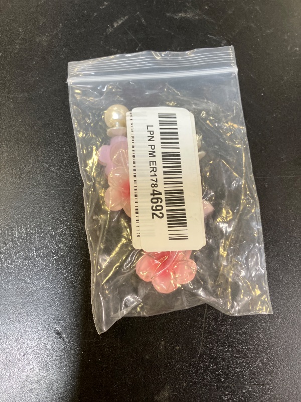 Photo 1 of Gummy Bear Shoe Charms, Daisy Flower Charms, Cherry Blossom, Bling Pink Heart Shoe Decoration Charms for Clog Sandals, Gummy Bear Birthday Party Favors Gifts for Girl Women (plumeria flower)
