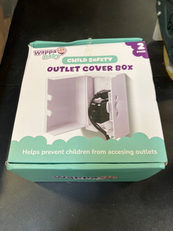 Photo 1 of Baby Safety Outlet Cover Box (2 Pack) Double Lock for Much Better Toddler Proofing, Easier Operation, Simple 3 Step Install with Included Screws. Provides Extra Space Inside for Plugs (2 Pack, White)