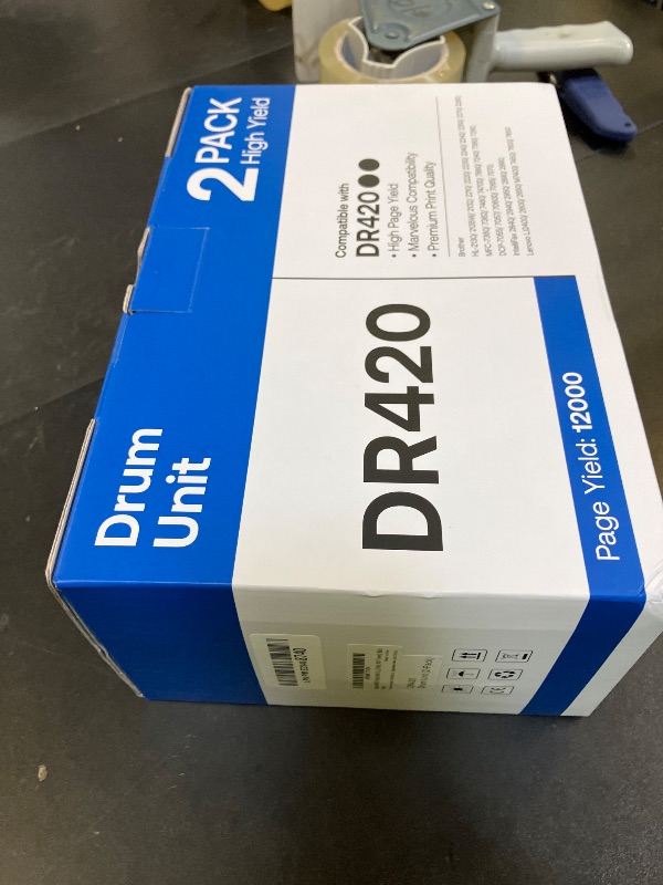 Photo 1 of Kogain DR420 Drum Unit Compatible for Brother DR 420 DR-420 Work with HL-2240 HL-2270DW HL-2280DW HL-2230 MFC-7360N MFC-7860DW DCP-7065DN Intellifax 2840 2940 Printer (2 Pack, NOT Toner), Black