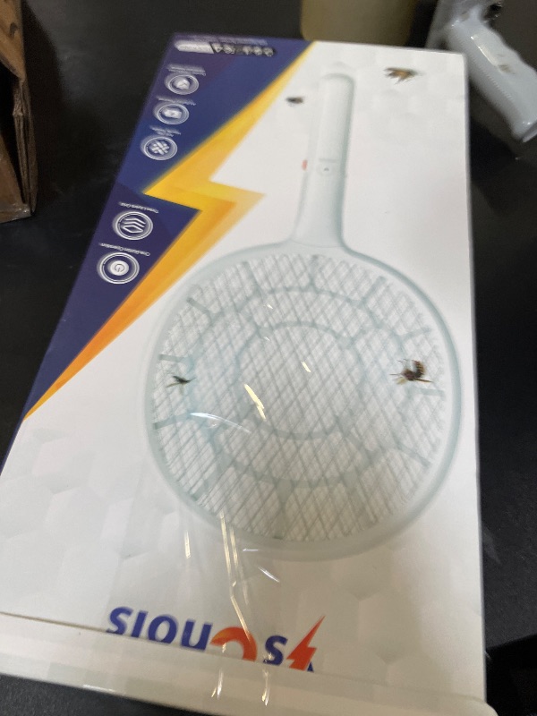 Photo 1 of YsChois Electric Fly Swatter, Bug Zapper, Mosquito Zapper Racket | Gold Zone Voltage, Densest 3 mm Mesh, Apple-Like Weight - AA Battery Powered (not incl.) - Indoor & Outdoor, Pro Swat Tips, 2 Packs