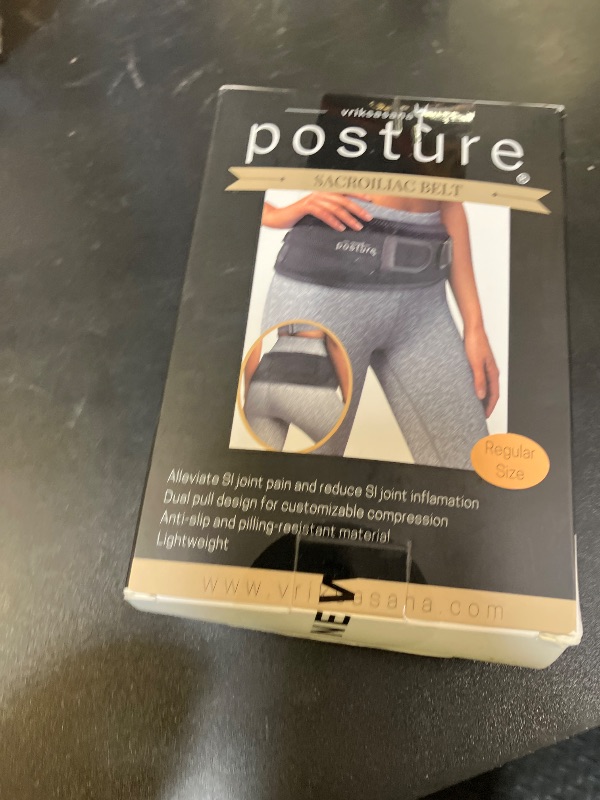 Photo 1 of Vriksasana Posture Sacroiliac Hip Belt for Women and Men That Alleviates Sciatic, Pelvic, Lower Back, Leg and Sacral Nerve Pain Caused by Si Joint Dysfunction| Trochanter Brace (Regular, Black)