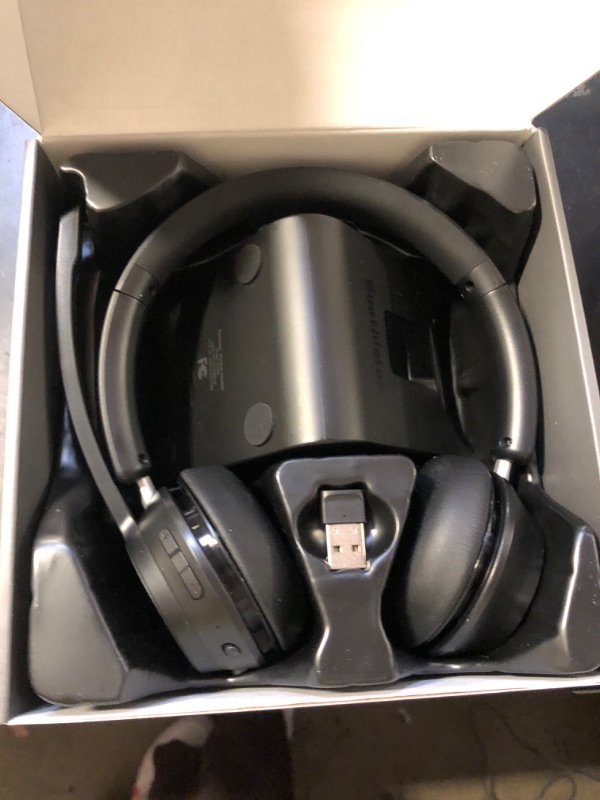 Photo 1 of (Upgraded Version) Wireless Headset, Bluetooth Headset with Noise Cancelling Microphone, Best Headphones with Mic Mute & USB Dongle for PC/Computer/Laptop/Cell Phones/Remote Work/Call Center