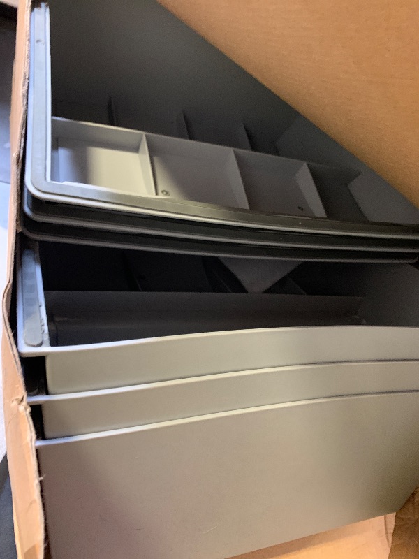 Photo 1 of CiWiVOKi 2-Step Modular Dog Ramp - Portable Non-Slip Stairs for Small Dogs with High Support, 9.5" D Lightweight Plastic Pet Steps Fits Staircase Indoor, Ideal for Elderly Injured Pets (6-Pack, Grey)