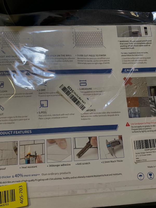 Photo 1 of 10 Sheets Upgraded Thicker Design Subway Tile Peel and Stick Backsplash,12”×12”Self Adhesive Wall Tiles Stick on Back Splash for Kitchen,Bathroom,Camper(Forest Green)