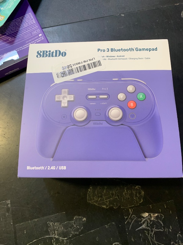 Photo 1 of 8BitDo Pro 3 Bluetooth Controller for Switch/Switch 2 – TMR Joysticks, Swappable ABXY Buttons, Pro Back Buttons, Charging Dock, Hall Effect Triggers, for Windows, Apple, SteamOS, Android - Purple