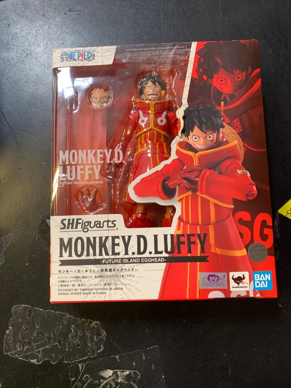 Photo 1 of **DAMAGED** TAMASHII NATIONS - One Piece - Monkey D. Luffy -Future Island Egghead- S.H.Figuarts Action Figure