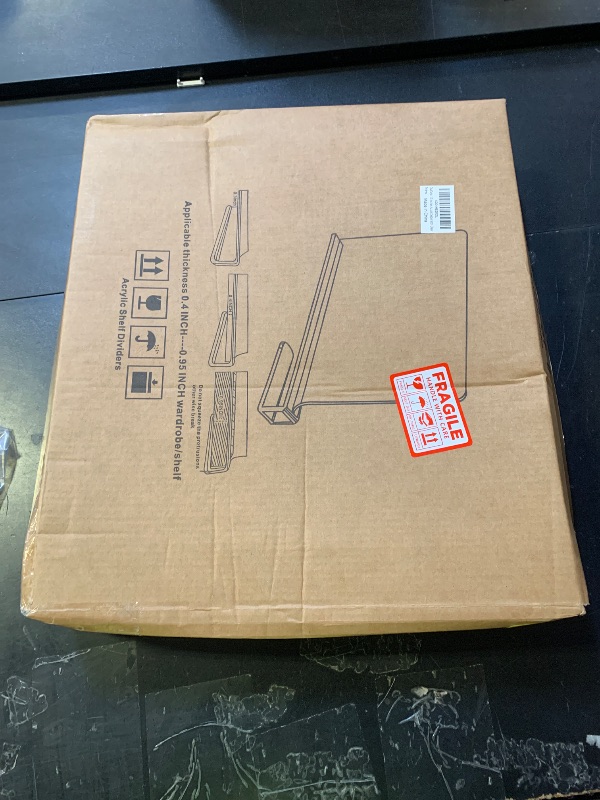 Photo 1 of 12 Inches [Extra Tall Version] Clear Shelf Dividers for Closet Organization and Storage, 6 Pack Purse Organizer for Closet Acrylic Adjustable Bookshelf for Organization, Perfect for Sweater, Clothes