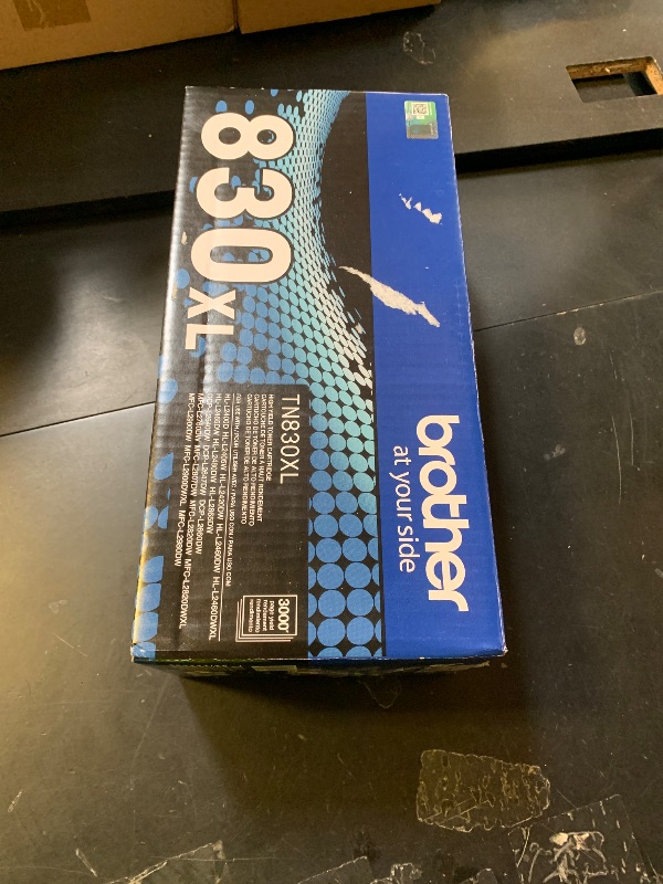 Photo 1 of Brother Genuine TN830XL Black High Yield Printer Toner Cartridge - Print up to 3,000 Pages(1)