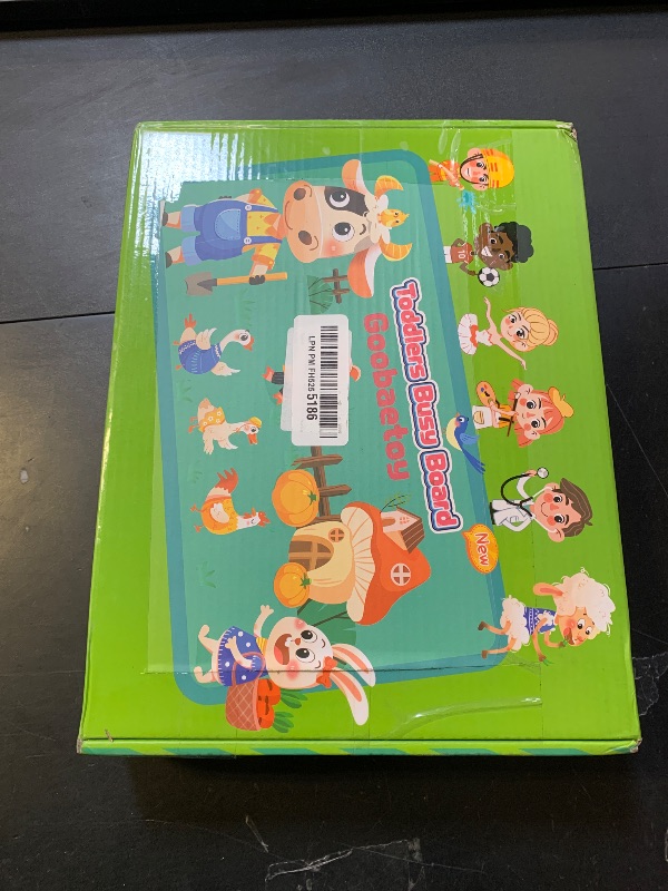 Photo 1 of Goobaetoy Montessori Busy Board - Sensory Learning Toys for Toddlers 3-6 Years-10 Pages-32 Activities, Airplane Car Travel Educational Toys for Autism, 3 Years Boy Birthday Gift (Cyan)