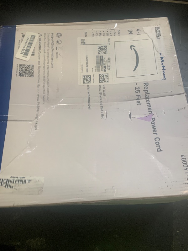 Photo 1 of Cable Matters 4 Prong Replacement 50 AMP RV Power Cord - 25ft, 6/8 AWG, Generator Extension Cord, Compatible with Tesla Plug/EV Plug / J1772 Connector (NEMA 14-50P to 4 Wire)