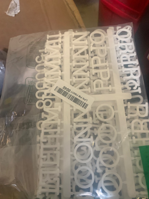 Photo 1 of 1 Inch Letters for Felt Letter Board, 188 Pieces Including Characters, Numbers & Symbols for Changeable Plastic Message Boards by Veskaoty (White)