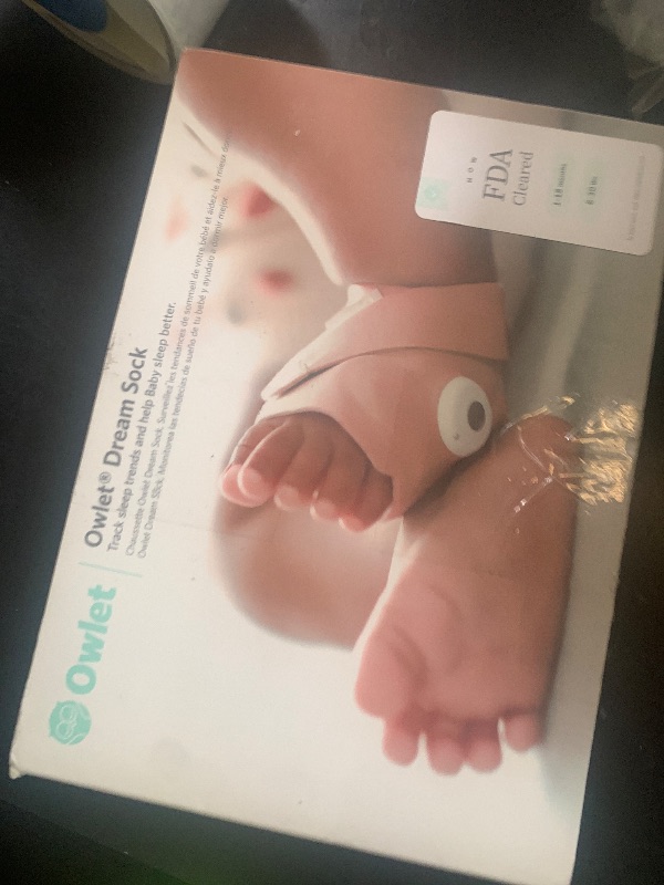 Photo 1 of Owlet Dream Sock® - FDA-Cleared Smart Baby Monitor - Track Live Pulse (Heart) Rate, Oxygen in Infants - Receive Notifications - Dusty rose