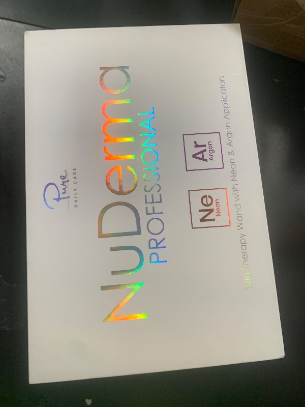 Photo 1 of NuDerma Professional Skin Therapy Wand - Portable Skin Therapy Machine with 6 Neon & Argon Wands – Boost Your Skin – Clear Firm & Tighten