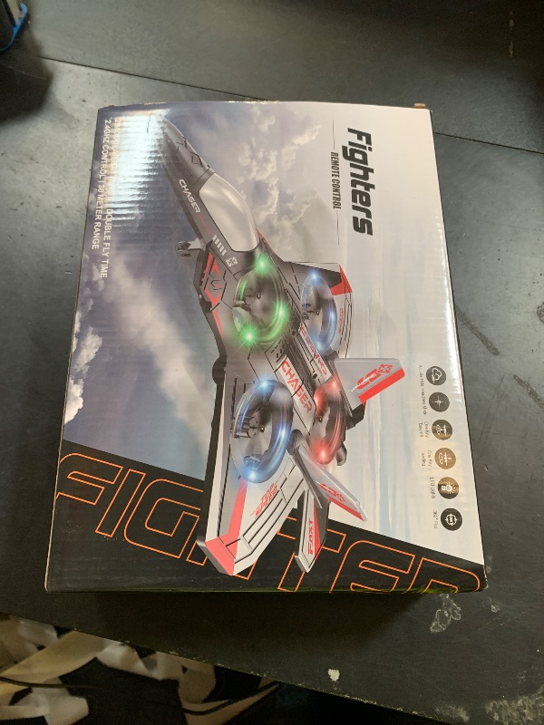 Photo 1 of **********MISSING PARTS*******
Sucpeii RC Plane, Foam Remote Control Airplane, Drone for Kids, RC Aircraft for Boys and Girls, Fighter Jet Helicopter with LED Lights, Altitude Hold, 360° Flip Stunt Rotation, Speed Adjust Flying Toy