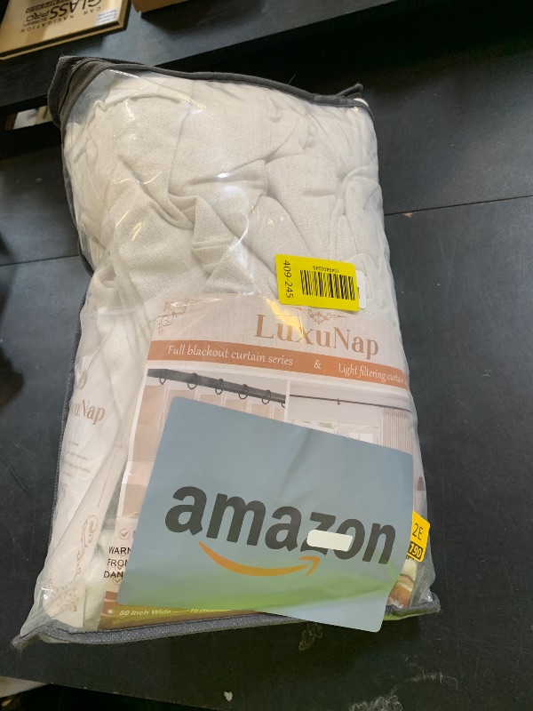 Photo 1 of Pinch Pleated Blackout 102 Inch Curtains 70 Inch Wide Linen Dual Layer Soundproof Farmhouse Bedroom Window Curtains for Living Room Cream Natural Hooks Rings Back Tab 100% Black Out Drapes 1 Panel