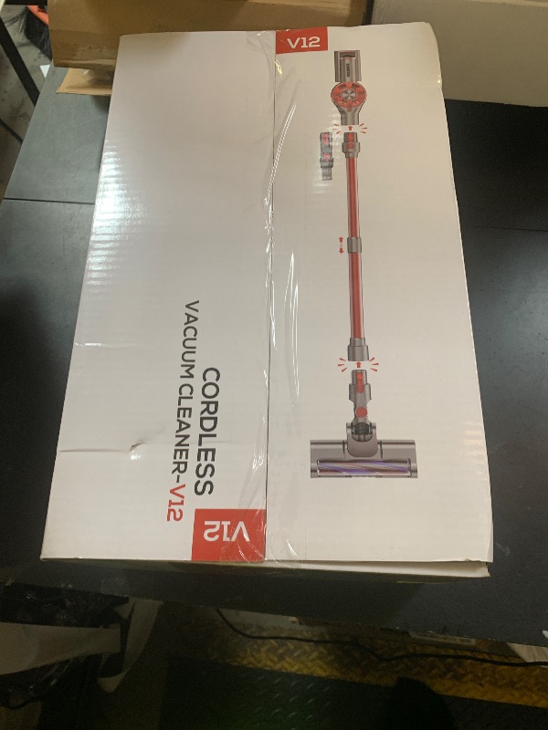 Photo 1 of Comvtu Cordless Vacuum Cleaner for Home, 80,000PRM Powerful 4 in 1 Lightweight Stick Vacuum with 2 Adjustable Suctions, Max 40 Mins Runtime, 2600mAh Rechargeable Vacuum Cleaners (Rave Red)