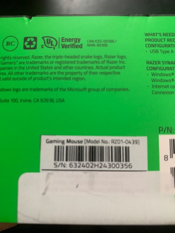 Photo 1 of Razer Viper V2 Pro HyperSpeed Wireless Gaming Mouse: 58g Ultra Lightweight - Optical Switches Gen-3-30K DPI Optical Sensor w/On-Mouse Controls - 90 Hour Battery - USB Type C Cable Included - Black