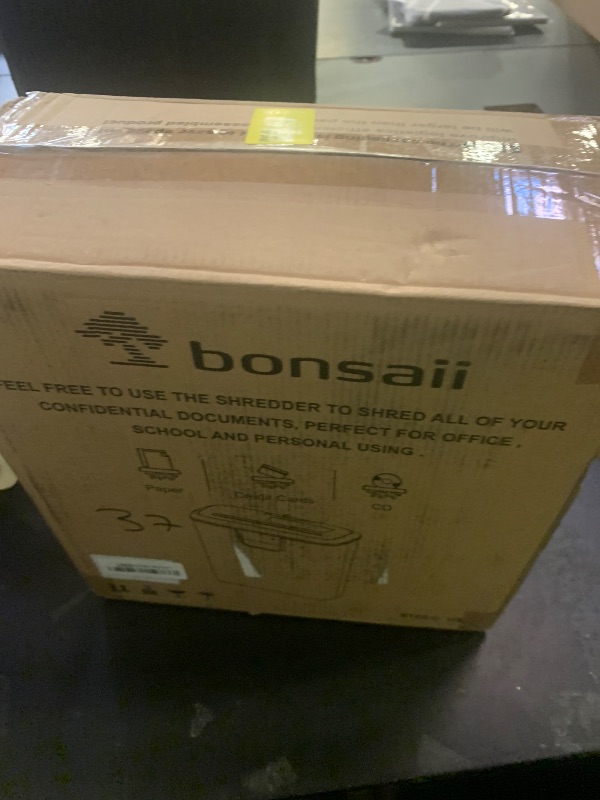 Photo 1 of Bonsaii Paper Shredder for Home Use, 8-Sheet StripCut Home Office Shredder, CD/Credit Card Shredder Machine with Overheat Protection, 3.4 Gallons Wastebasket