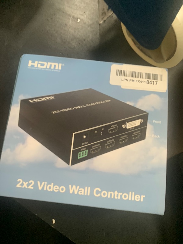 Photo 1 of ICUIXIAN 2X2 HDMI Video Wall Controller 1x4 4K30Hz 90°-180°-270° Rotation, 2x2, 1x2, 1x3, 1x4, 2x1, 3x1, 4x1 Video Wall Controller Vertical Mode, Remote Control, 3.5MM Audio Out TV Wall Controller