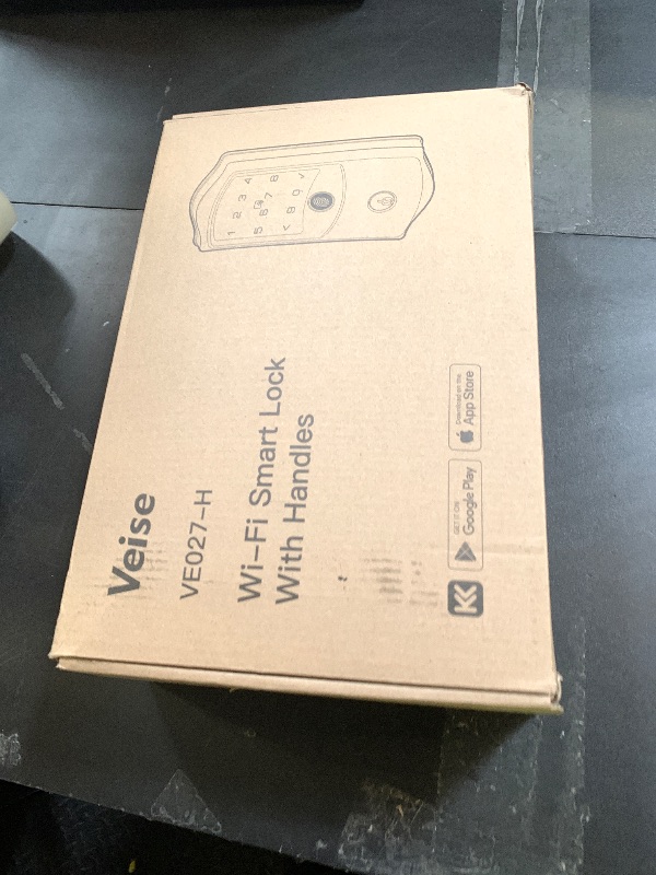 Photo 1 of Veise VE027-H Built-in Wi-Fi Fingerprint Smart Deadbolt Lock with Handleset, App Remote & Voice Control, Keyless Entry Front Door Lock Set, Touchscreen Keypad, Auto-Lock, Easy Setup, Matte Black