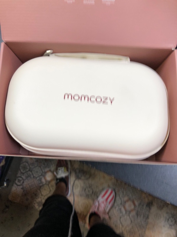 Photo 1 of Momcozy M5 Smart APP Controlled Wearable Breast Pump, Hands-Free Wireless Electric Pump, 3 Modes 9 Suction Levels, BPA-Free, Portable Lightweight, 24mm Flange, 2-Pack Cozy Red