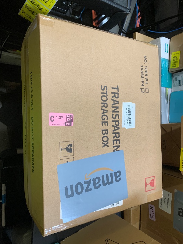 Photo 1 of Attelite Acrylic Display Case Compatible with POP MART Labubu Display Case 4 Pack Clear Display Box with Magnetic Door for Figures Collectibles, 3 Adjustable Layers with a Removable Divider,X Large