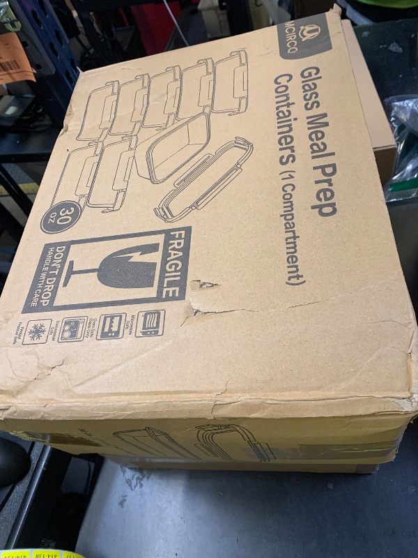 Photo 1 of [8-Pack,30 oz]Glass Meal Prep Containers,Glass Food Storage Containers,Airtight lunch Containers with Lids, Microwave, Oven, Freezer and Dishwasher