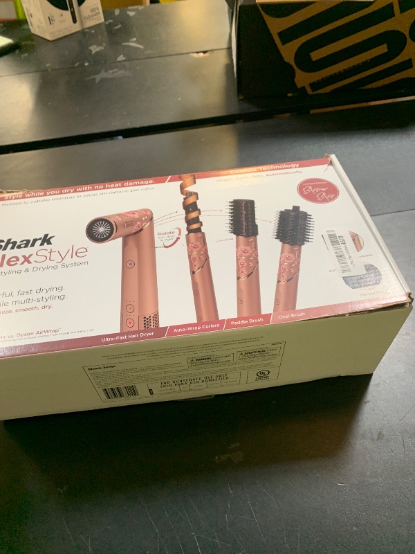 Photo 1 of Shark FlexStyle Air Styling & Drying System, Powerful Hair Dryer Brush & Multi-Styler with Auto-Wrap Curlers, Concentrator Attachment and Storage Bag, Blossom Bliss, HD432RS