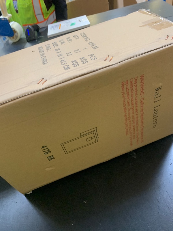 Photo 1 of Bestshared Outdoor Wall Sconce Lights,15 Inch Exterior Wall Lantern with Clear Glass, Black Porch Sconce Lighting,Weather Resistant Outdoor Lights for House Garage Doorway Patio, E26 Socket (1 Pack)