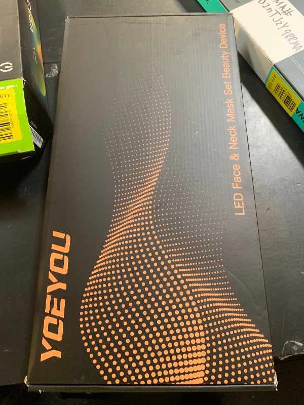 Photo 1 of YOEYOU Red Light Therapy for Face and Neck, 850nm Infrared & Red Light Mask, 4 Modes LED Face Mask Light Therapy with Neck Masks, 2600mAh Rechargeable Portable Skincare Device at Home & Travel