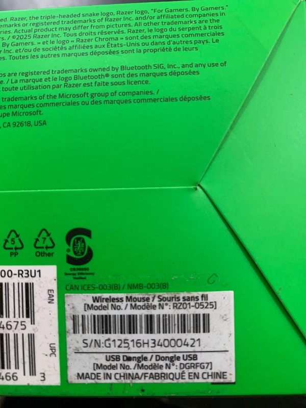 Photo 1 of Razer Pro Click V2 Vertical Wireless Mouse: 6 Button Ergonomic Design - One Click AI Prompt - Supports Windows & Mac - Multi Device Connectivity via 2.4GHz, Bluetooth, or USB C Wired Mode - Chroma RGB