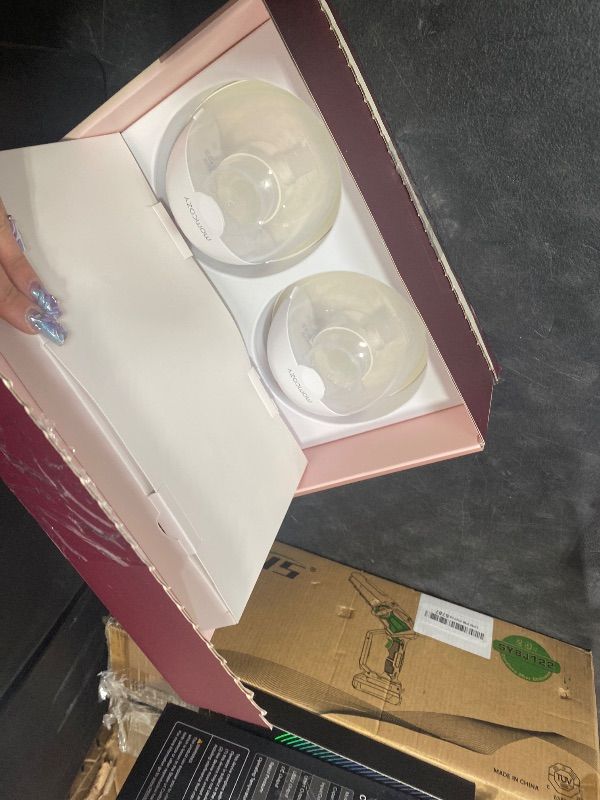 Photo 1 of Momcozy M5 Lite Hands-Free Wearable Breast Pump, DoubleFit Flange for Baby-Like Comfort, 3 Modes & 9 Suction Levels, No Flange Insert or Hard Carry Case, 24mm, 2-Pack, Cozy Red