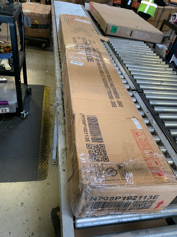Photo 1 of Merax L-Shaped Platform Bed with Trundle, Drawers and Built-in Desk, Wood Bed for Teens, L Shaped Twin Bed, Grey