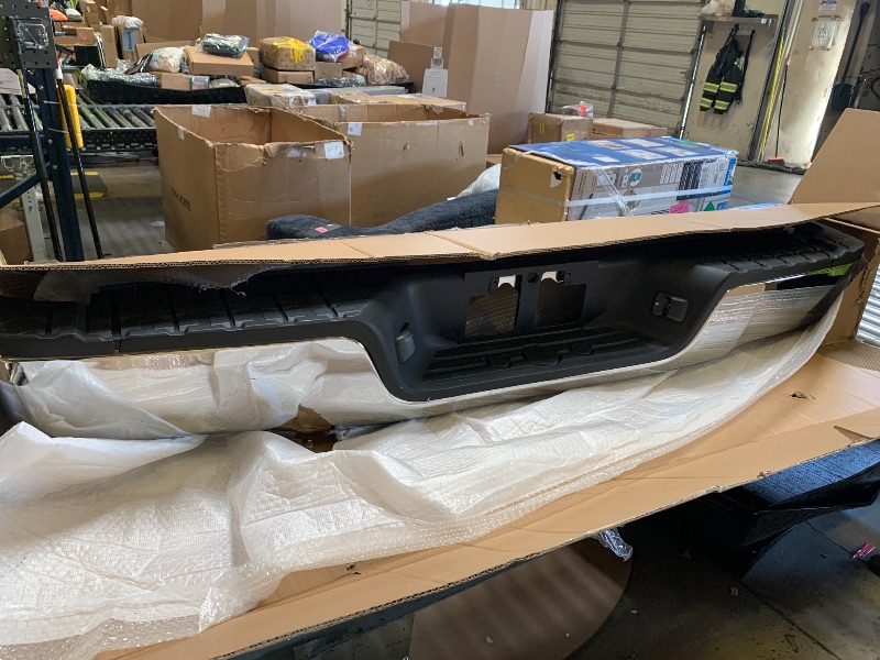Photo 1 of Rear Steel Step Bumper Assembly for 2005-2021 Nissan Frontier Chrome Back Bumper Replacement for NI1103114,with Pads Brackets and License Plate Lights