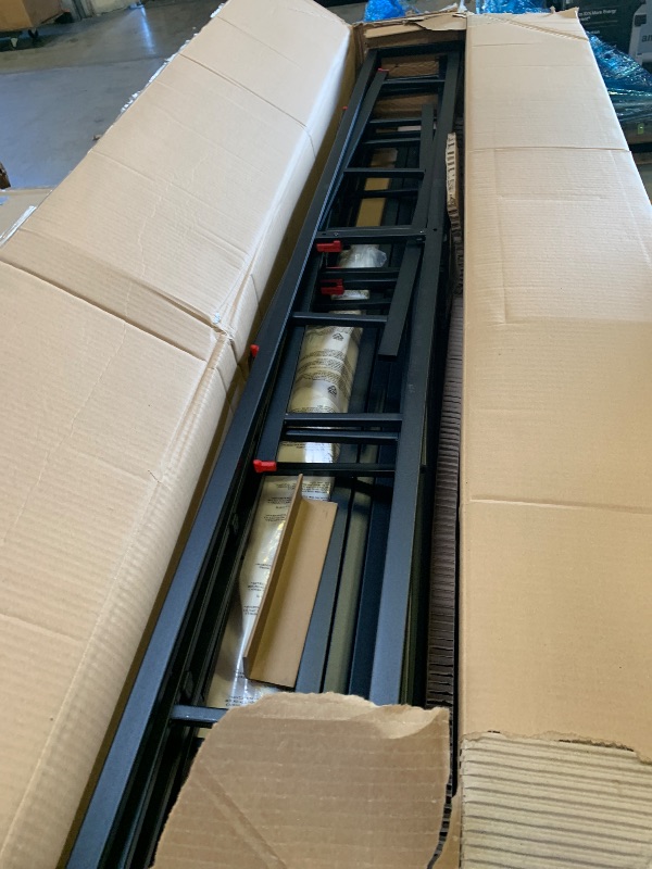 Photo 1 of Amazon Basics Smart Box Spring Bed Base, 9-Inch Height Mattress Foundation, Tool-Free Easy Assembly, Metal Frame, Cal King, 83" x 71" x 9", White