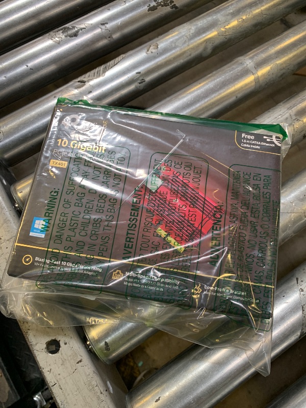 Photo 1 of TP-Link 10GB PCIe Network Card (TX401)-PCIe to 10 Gigabit Ethernet Adapter,Supports Windows 11/10/8.1/8/7, Servers 2019/2016/2012 R2, and Linux, Including a CAT6A Cable