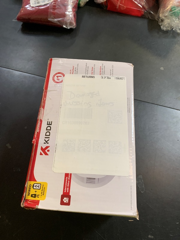 Photo 1 of Kidde Hardwired Smoke Detector, AA Battery Backup, Interconnectable, LED Warning Light Indicators, 4 Pack