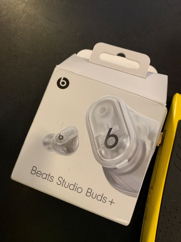 Photo 1 of Beats Studio Buds + | True Wireless Noise Cancelling Earbuds, Enhanced Apple & Android Compatibility, Built-in Microphone, Sweat Resistant Bluetooth Headphones, Spatial Audio - Transparent
