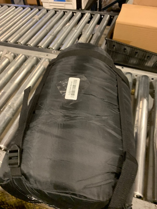 Photo 1 of Mountainlodge 100% Cotton Shell and Lining Sleeping Bag for Adult Cold Weather with Compression Bag&Carry Bag for Camping,Travel and Car Camping (Little Grid Dark Blue with Left Hand)