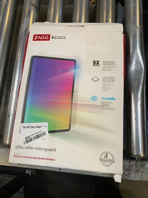 Photo 1 of ZAGG InvisibleShield Glass Elite VisionGuard Screen Protector for Apple iPad Pro 12.9" (6th/5th/4th/3rd Gen), 3X Shatter Protection, Blue-Light Filtration, Maintains HD Clarity, Anti-Fingerprint Technology