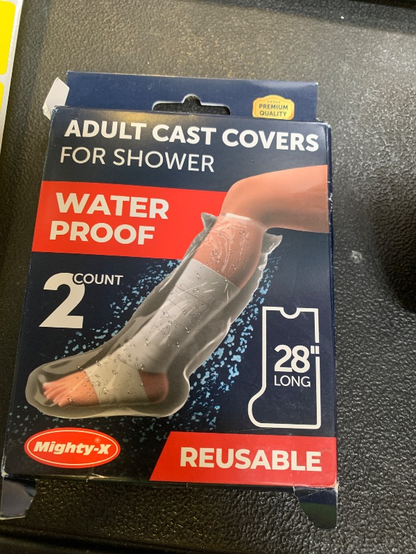 Photo 1 of 100% Waterproof Cast Covers for Shower Leg - 2pk - Tight Seal - Reusable Adult Half Leg Cast Protectors - Knee, Ankle, Foot - After Surgery Bandage and Dressing Cast Bag for Wounds and Burns