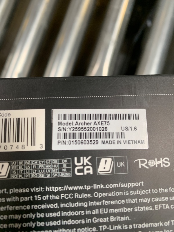 Photo 1 of TP-Link AXE5400 Tri-Band WiFi 6E Router (Archer AXE75), 2025 PCMag Editors' Choice, Gigabit Internet for Gaming & Streaming, New 6GHz Band, 160MHz, OneMesh, Quad-Core CPU, VPN & WPA3 Security