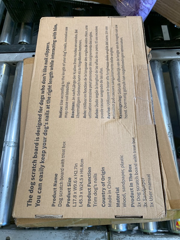 Photo 1 of LovIntry M-Shaped Dog Scratch Pad for Nails with Treat Box, Dog Nail Scratch Board for Large Dogs, Dog Nail File Toy and Shorten Dog’s Side Nail Easier (with Treat Box, L)